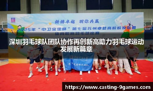 深圳羽毛球队团队协作再创新高助力羽毛球运动发展新篇章